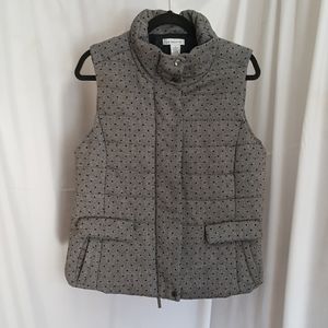 Gray Vest w/ Black Polka Dot